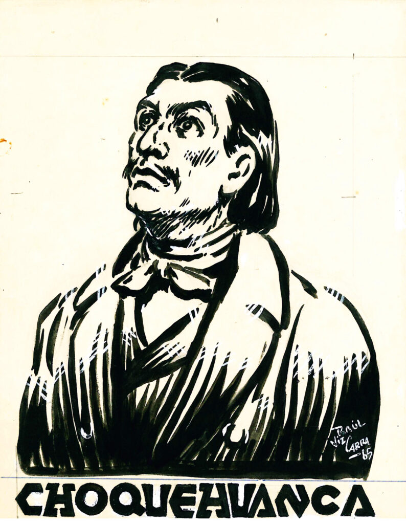 Grabado que representa a José Domingo Choquehuanca